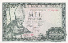 Spain, 1.000 Pesetas, 1965, XF, p151
Small tear on top border
Estimate: USD 15-30