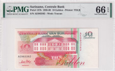 Suriname, 10 Gulden, 1995/1998, UNC, p137b
PMG 66 EPQ
Estimate: USD 50-100