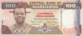 Swaziland, 100 Emalangeni, 2008, UNC, p34
Commemorative banknote
Estimate: USD 20-40