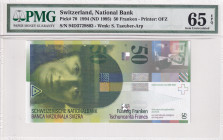 Switzerland, 50 Franken, 1995, UNC, p70
PMG 65 EPQ
Estimate: USD 125-250