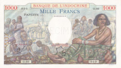 Tahiti, 1.000 Francs, 1940/1957, UNC, p15b, SPECIMEN
Estimate: USD 700-1400