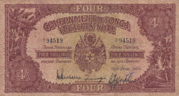 Tonga, 4 Shillings, 1958, FINE, p9c
There are stains and openings.
Estimate: USD 20-40