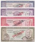 Tonga, 1-2-5-10 Pa'anga, 1978, UNC, p19CS1; p20CS1; p21CS1; p22CS1, SPECIMEN
(Total 4 banknotes), Collector Series
Estimate: USD 50-100