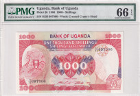 Uganda, 1.000 Shillings, 1986, UNC, p26
PMG 66 EPQ
Estimate: USD 25-50