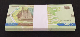 Uzbekistan, 5.000 Sum, 2021, UNC, pNew, (Total 99 banknotes)
Estimate: USD 50-100