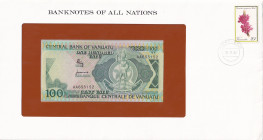 Vanuatu, 100 Vatu, 1982, UNC, p1a, FOLDER
In its stamped and stamped special envelope.
Estimate: USD 15-30