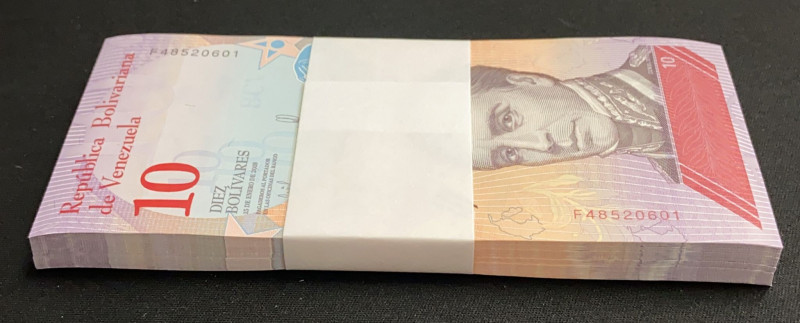 Venezuela, 10 Bolívares, 2018, UNC, p103, BUNDLE
(Total 100 consecutive banknot...