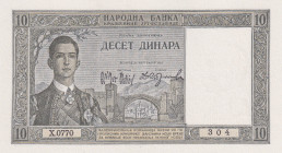 Yugoslavia, 10 Dinara, 1939, UNC, p35b
Estimate: USD 20-40