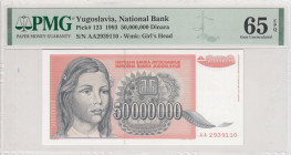 Yugoslavia, 50.000.000 Dinara, 1993, UNC, p123
PMG 65 EPQ
Estimate: USD 25-50