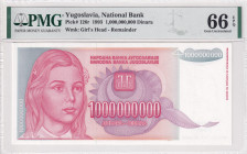 Yugoslavia, 1.000.000.000 Dinara, 1993, UNC, p126r, REMAINDER
PMG 66 EPQ
Estimate: USD 30-60