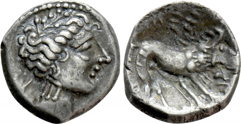 WESTERN EUROPE. Gaul. Insubres. Drachm (1st century BC). Imitating Massalia. 
...