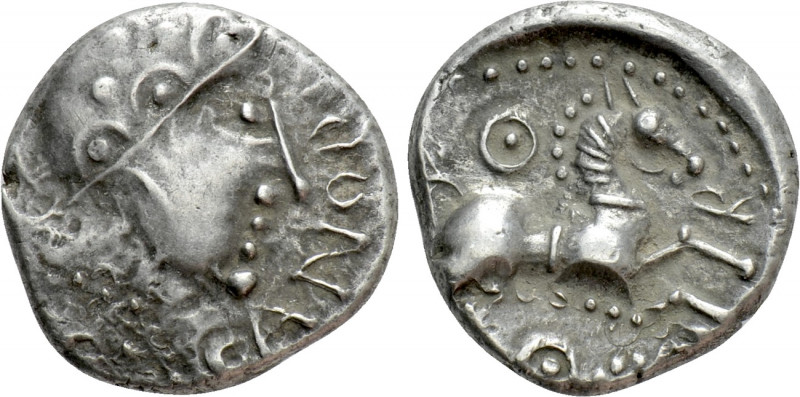WESTERN EUROPE. Central Gaul. Aedui. Quinarius (1st century BC). 

Obv: ANORBO...