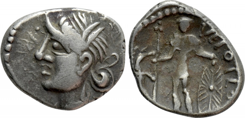 WESTERN EUROPE. Central Gaul. Aedui. Vepotal. Quinarius (1st century BC). 

Ob...