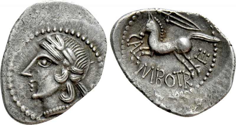 WESTERN EUROPE. Central Gaul. Bituriges Cubi. Quinarius (Circa 50-40 BC). 

Ob...