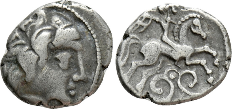 WESTERN EUROPE. Central Gaul. Pictones. Drachm (1st century BC). 

Obv: Male h...