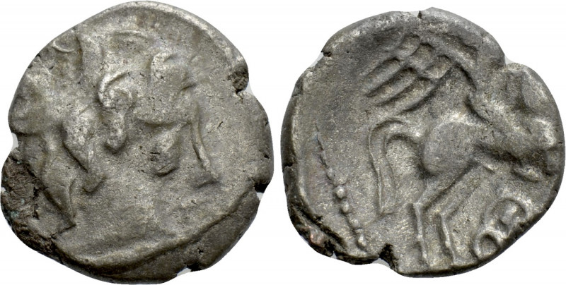 WESTERN EUROPE. Central Gaul. Pictones. Drachm (1st century BC). 

Obv: Styliz...
