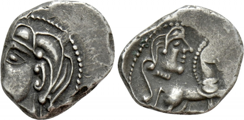 WESTERN EUROPE. Gaul. Lemovices. Quinarius (2nd-1st century BC). 

Obv: Head l...