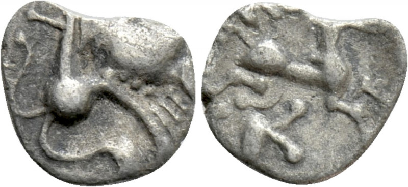 WESTERN EUROPE. Northwest Gaul. Aulerci Cenomani. Unit (Circa 100-50 BC). 

Ob...