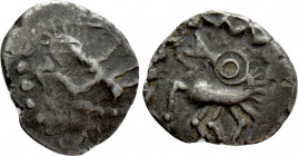 WESTERN EUROPE. Northeast Gaul. Treveri. Quinarius (Mid 1st century BC). "Tanzendes Männlein" type