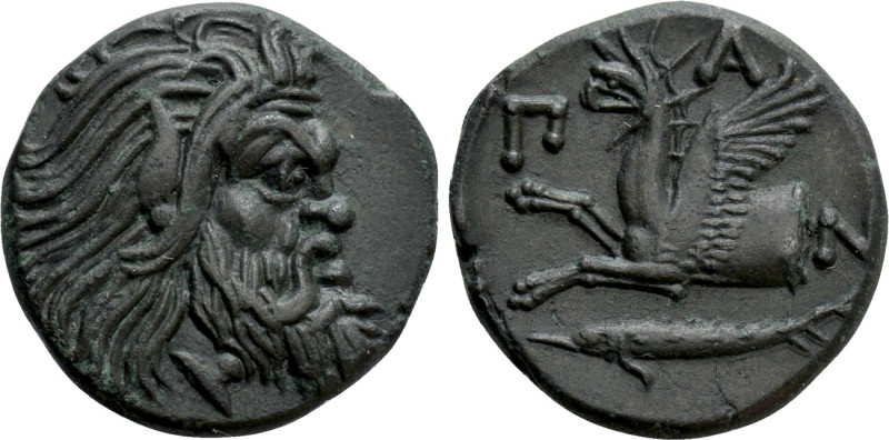 CIMMERIAN BOSPOROS. Pantikapaion. Ae (Circa 310-304/3 BC). 

Obv: Bearded head...