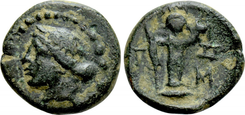 THRACE. Sestos. Ae (Circa 2nd-1st century BC). 

Obv: Female head left.
Rev: ...