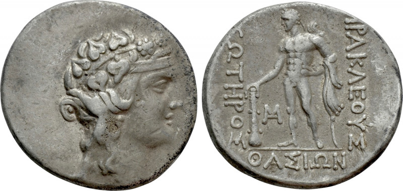 THRACE. Thasos. Tetradrachm (Circa 148-90/80 BC). 

Obv: Head of Dionysos righ...