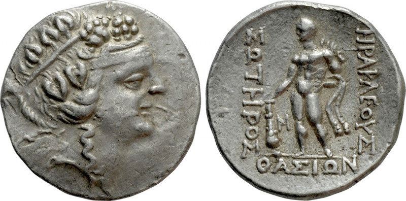 THRACE. Thasos. Tetradrachm (Circa 148-90/80 BC). 

Obv: Head of Dionysos righ...