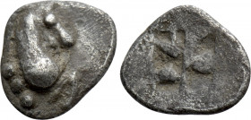 THRACO-MACEDONIAN REGION. Uncertain. Hemiobol (5th century BC)