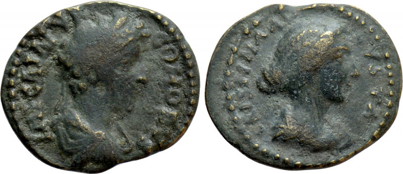 MYSIA. Parium. Commodus with Crispina (177-192). Ae. 

Obv: IMP CAI Λ AVR COMO...