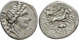 C. ALLIUS BALA. Denarius (92 BC). Rome