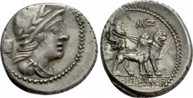 M. VOLTEIUS M. F. Denarius (78 BC). Rome