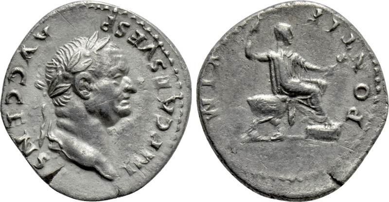 VESPASIAN (69-79). Denarius. Rome. 

Obv: IMP CAES VESP AVG CENS. 
Laureate h...