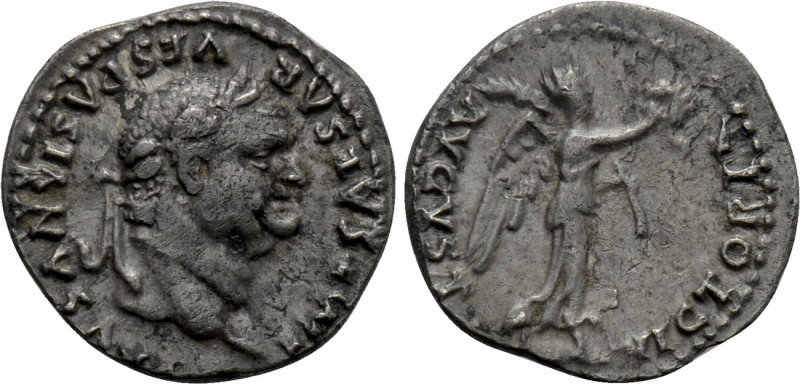 VESPASIAN (69-79). Quinarius. Rome. 

Obv: IMP CAESAR VESPASIANVS AVG. 
Laure...