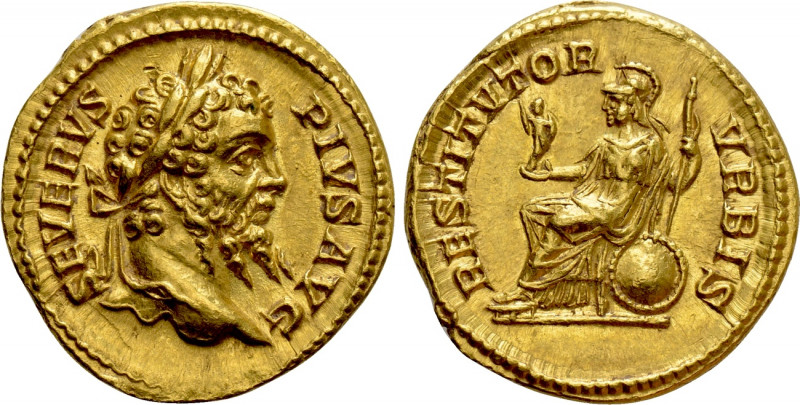 SEPTIMIUS SEVERUS (193 - 211). Gold Aureus. Rome. 

Obv: SEVERVS PIVS AVG. 
L...