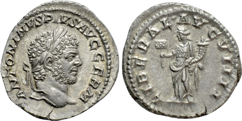 CARACALLA (197-217). Denarius. Rome. 

Obv: ANTONINVS PIVS AVG GERM. 
Laureat...