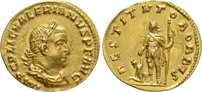 VALERIAN I (253-260). GOLD Aureus. Rome. 

Obv: IMP C P LIC VALERIANVS P F AVG...