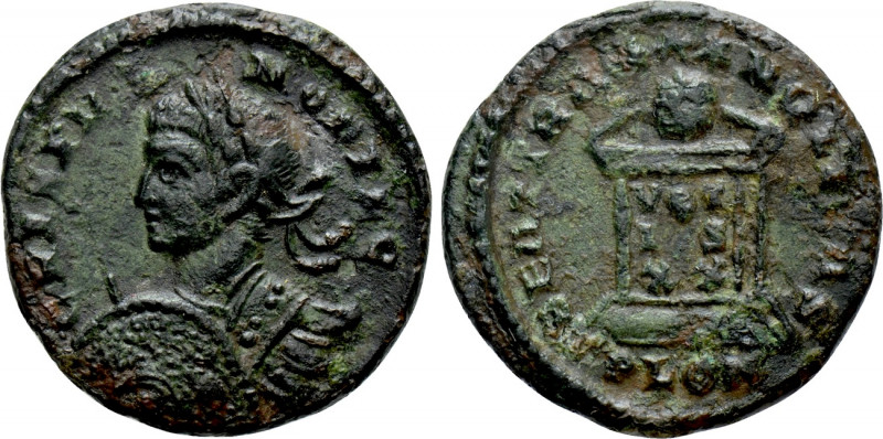 CRISPUS (Caesar, 316-326). Follis. Londinium. 

Obv: CRISPVS NOBIL C. 
Laurea...