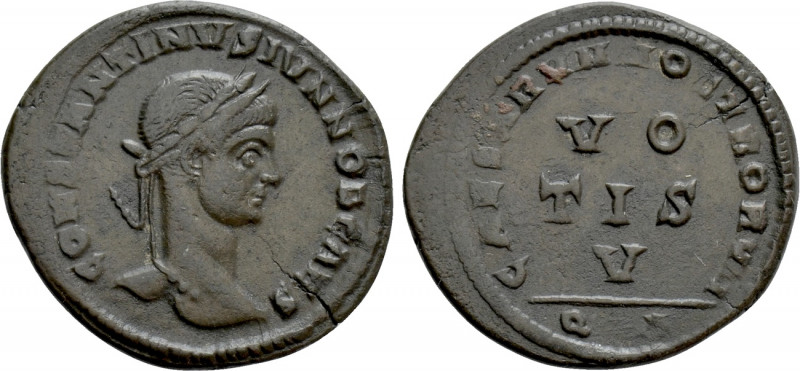 CONSTANTINE II (Caesar, 316-337). Follis. Arelate. 

Obv: CONSTANTINVS IVN NOB...