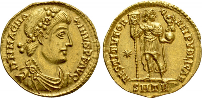 MAGNUS MAXIMUS (383-388). GOLD Solidus. Treveri. 

Obv: D N MAG MAXIMVS P F AV...