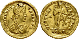 HONORIUS (393-423). GOLD Solidus. Rome