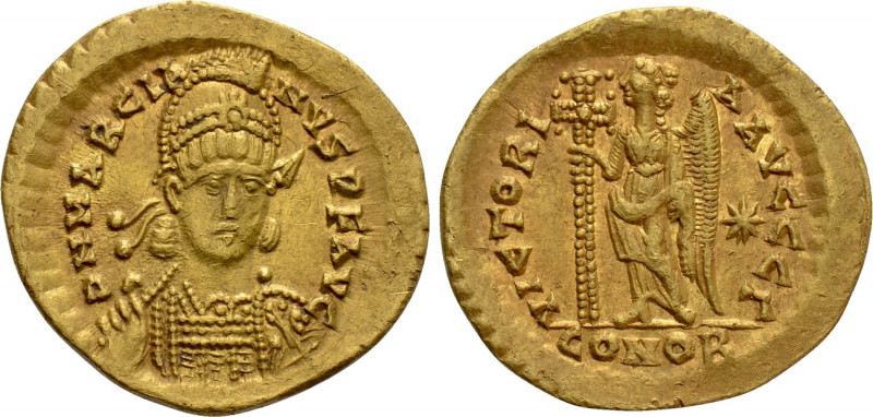 MARCIAN (450-457). GOLD Solidus. Constantinople. 

Obv: D N MARCIANVS P F AVG....