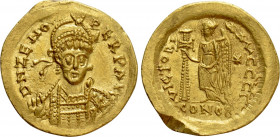 ZENO (Second reign, 476-491). GOLD Solidus. Constantinople