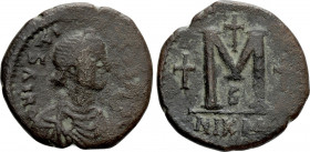 JUSTIN I (518-527). Follis. Nicomedia
