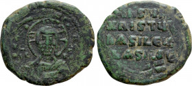 ANONYMOUS FOLLES. Class A2. Attributed to Basil II & Constantine VIII (976-1025). Follis. Constantinople