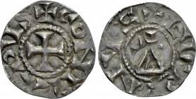 CAROLINGIANS. Conrad the Peaceful (As King of Burgundy, 937-993). Denier. Lyon