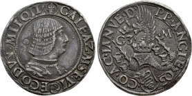 ITALY. Milano. Galeazzo Maria Sforza (1466-1476). Testone