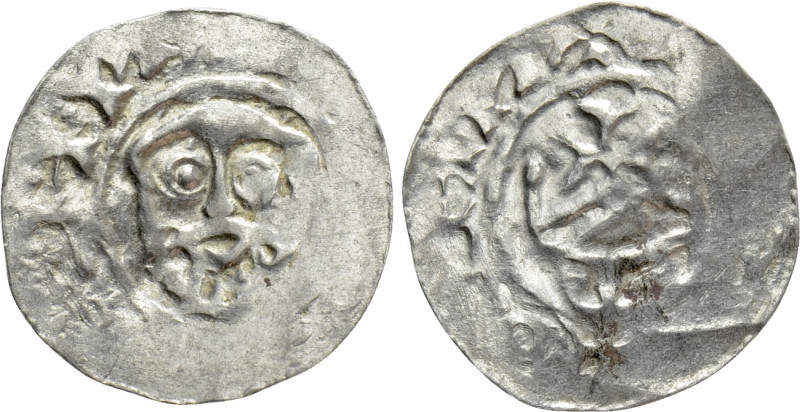 NETHERLANDS. Friesland. Godfrey (1046-1056). Denar. 

Obv: Bearded head facing...