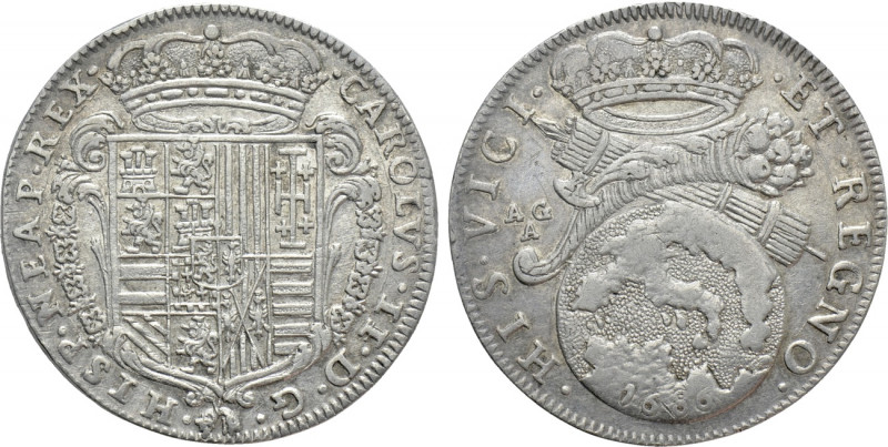 ITALY. Napoli. Carlo II (1675-1700). Tarì (1686). 

Obv: CAROLVS II D G HISP N...