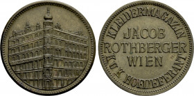 AUSTRIA. Jacob Rothberger Brass Jeton (Circa 1900)