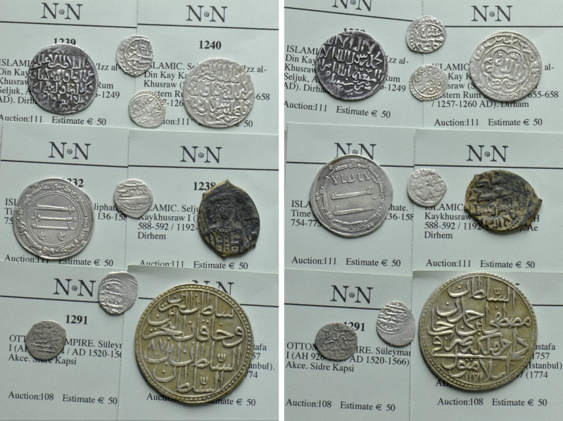 10 Islamic and Ottoman Coins. 

Obv: .
Rev: .

. 

Condition: See picture...